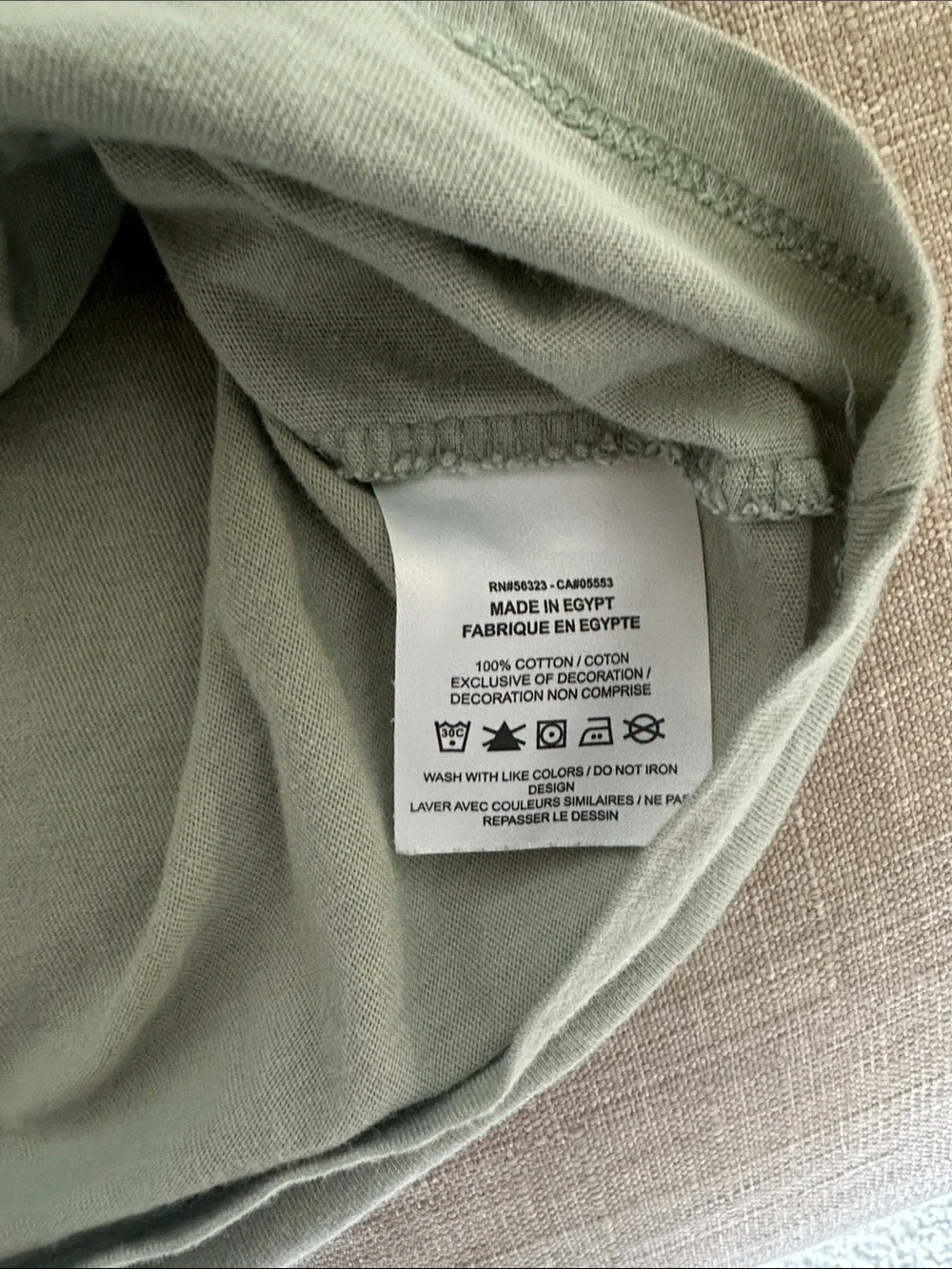 Nike Long Sleeve Crew Tee in Sage Green with White Swoosh - 100% Cotton